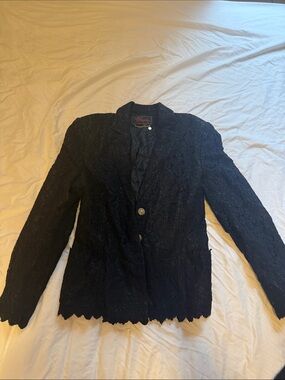 Lolita Lempicka Black Lace Jacket & Skirt Set
